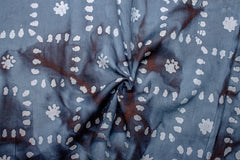 Indigo Cloud on Soft Tie Dye Print Cotton Chambray Fabric