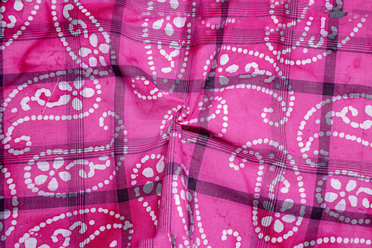 Maroon Cloud on Soft Tie Dye Print Cotton Chambray Fabric