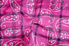 Maroon Cloud on Soft Tie Dye Print Cotton Chambray Fabric