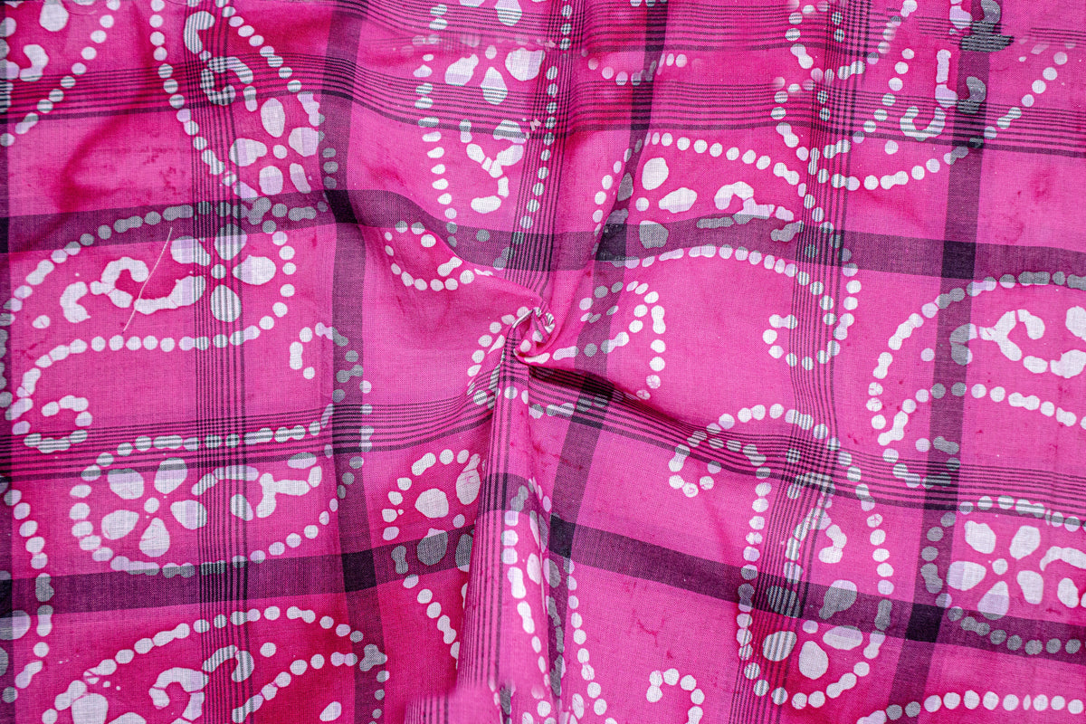 Maroon Cloud on Soft Tie Dye Print Cotton Chambray Fabric
