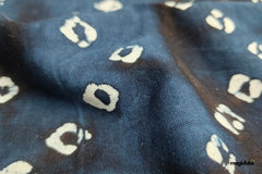 Indigo Bandhani Print Cotton Fabric