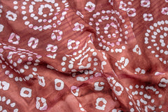 Brown Cloud on Soft Tie Dye Print Cotton Chambray Fabric