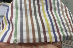 Multicolour Recycled Seersucker Pinstripe Fabric (Variant IV)