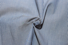 Greyish Blue with White Millmade Pin Stripe Cotton Fabric