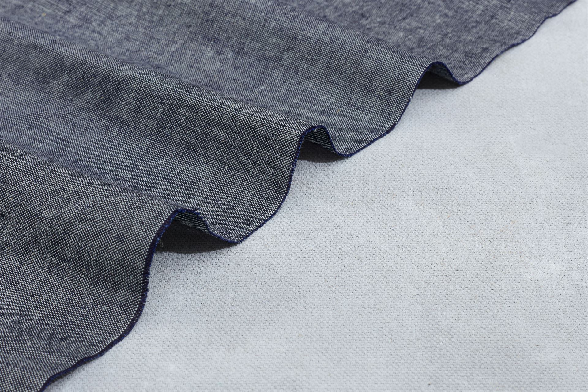 Grey Cotton Denim Chambray