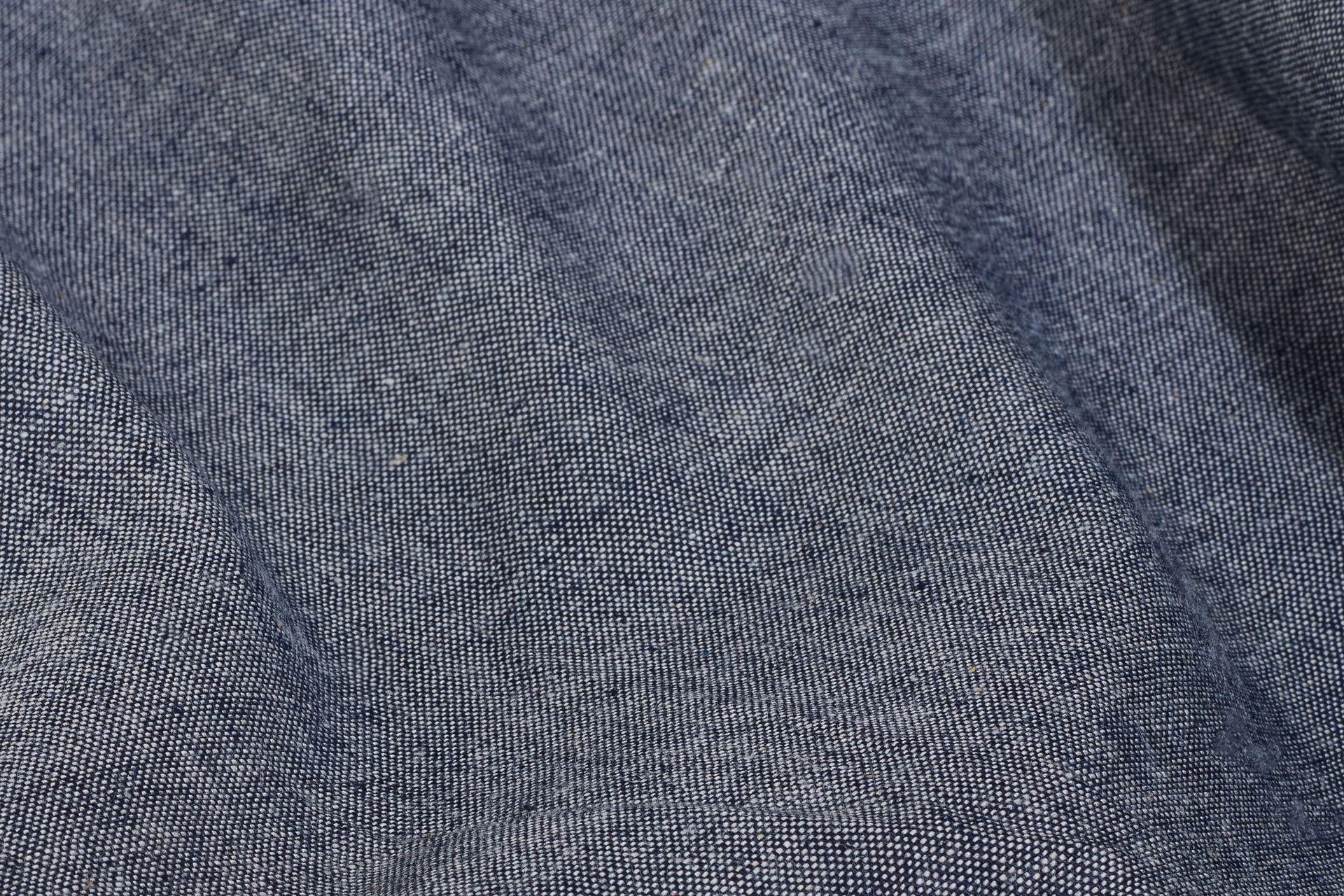 Grey Cotton Denim Chambray
