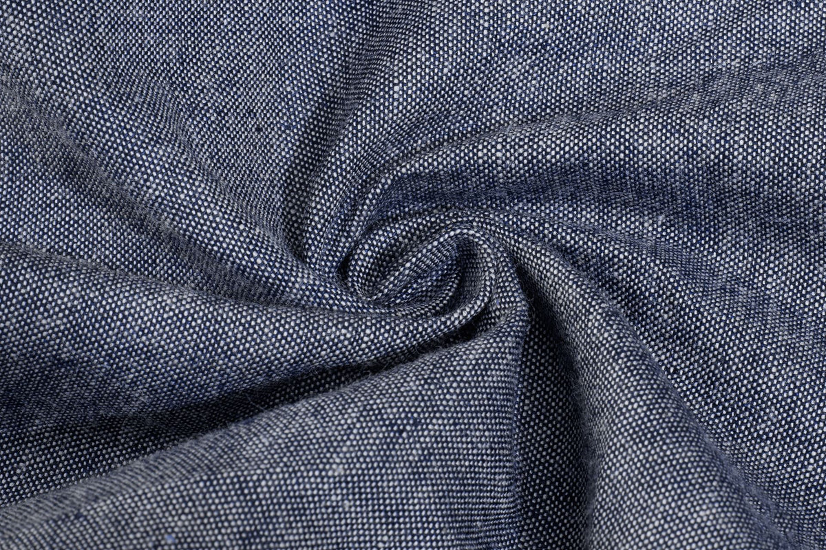 Grey Cotton Denim Chambray