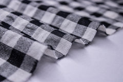 Black White Recycled Seersucker Candy Check