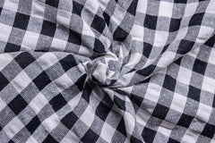 Black White Recycled Seersucker Candy Check