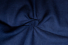 Navy Blue Plain Viscose Linen Fabric