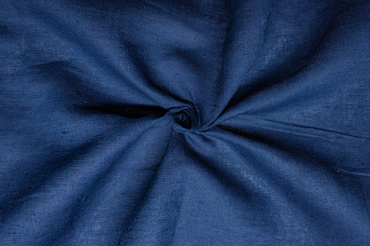 Blue Lightweight Print Cotton Linen Fabric