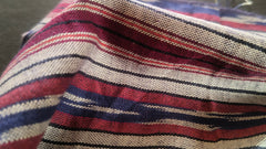 Magenta & Blue Handloom Ikat Cotton Fabric