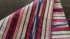 Magenta & Blue Handloom Ikat Cotton Fabric