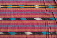 Red & Orange Handloom Ikat Cotton Fabric
