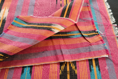 Red & Orange Handloom Ikat Cotton Fabric
