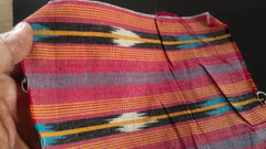 Red & Orange Handloom Ikat Cotton Fabric
