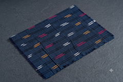Blue Handloom Ikat Cotton Fabric
