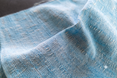 Powder Blue Handloom Jacquard Dobby Cotton Fabric