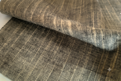Earthy Brown Mangalgiri Khadi Slub Chambray Cotton Fabric