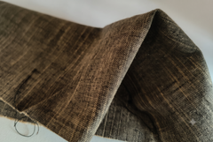 Earthy Brown Mangalgiri Khadi Slub Chambray Cotton Fabric