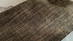Earthy Brown Mangalgiri Khadi Slub Chambray Cotton Fabric