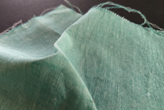 Pastel Green Mangalgiri Cross Chambray Cotton Fabric