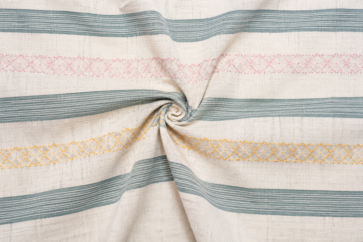 Natural Viscose Cotton Flex Linen Jacquard Fabric