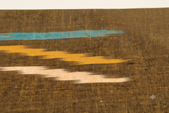 Brown Handloom Ikat Cotton Fabric