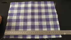 White & Lilac Cotton Candy Checks Fabric