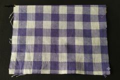 White & Lilac Cotton Candy Checks Fabric