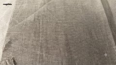 White & Olive Cotton Crepe Houndstooth Fabric