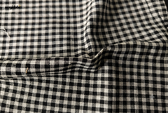 White & Black Cotton Gingham Checks Fabric