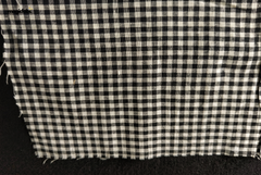 White & Black Cotton Gingham Checks Fabric