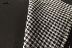 White & Black Cotton Gingham Checks Fabric