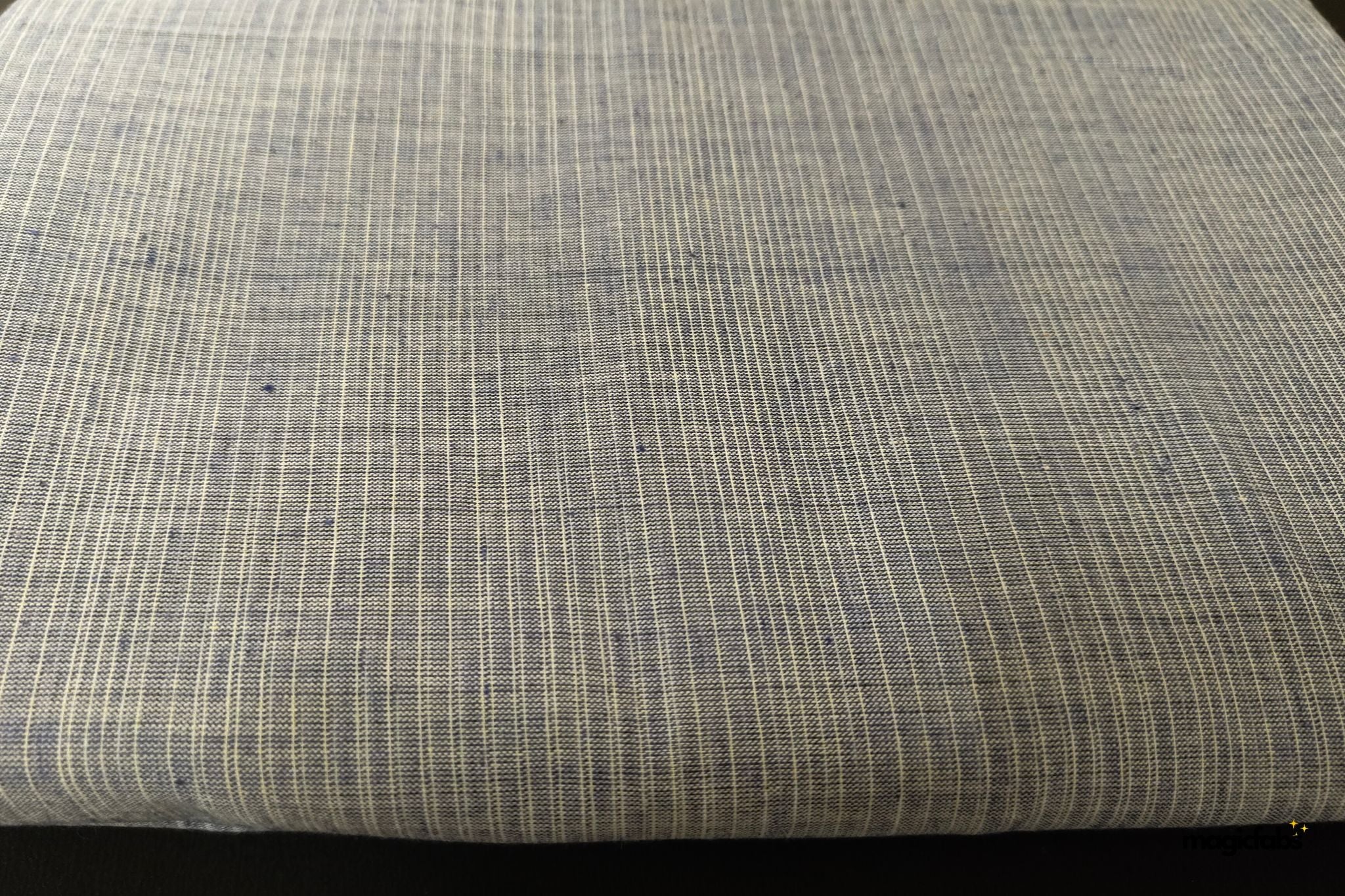 Indigo Cotton Lightweight Silky Denim Polka Jacquard Fabric