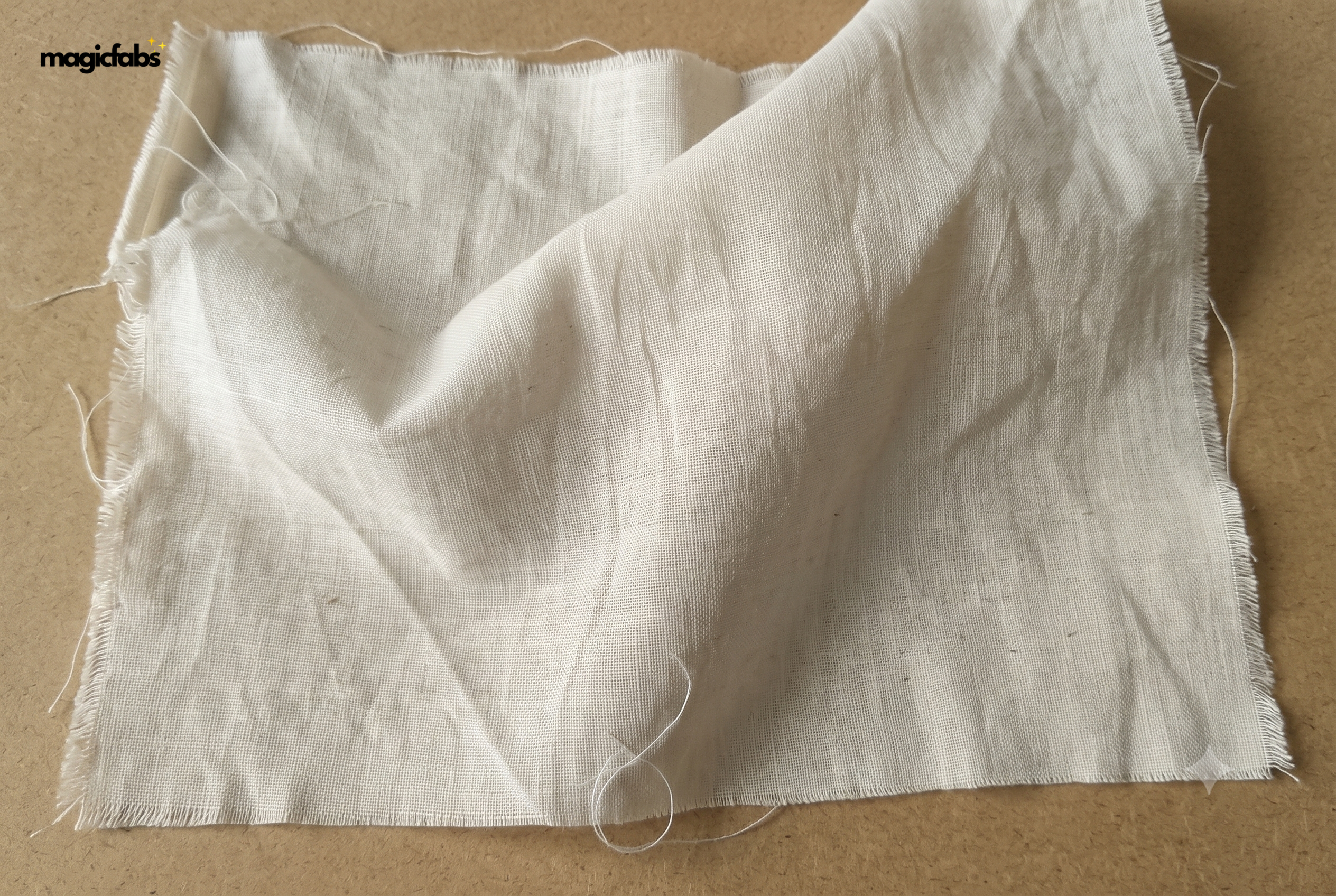 Off White Cotton Mangalgiri Chambray Fabric