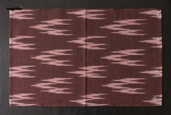 Brown & White Cotton Hand Loom Ikat Fabric