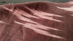 Brown & White Cotton Hand Loom Ikat Fabric
