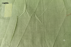 Light Fluorescent Green Cotton Mangalgiri Chambray Fabric