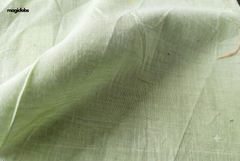 Light Fluorescent Green Cotton Mangalgiri Chambray Fabric