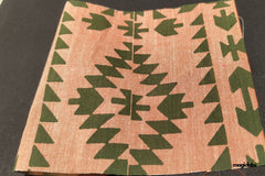Aztec Print Slub Chambray Cotton Fabric