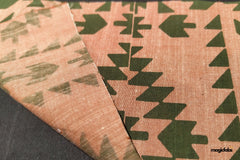 Aztec Print Slub Chambray Cotton Fabric