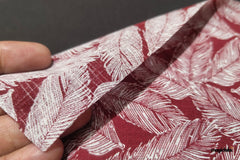 Leaf Print Cotton Linen Fabric