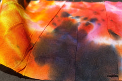 Multicolour Tie Dye Print Viscose Rayon Fabric