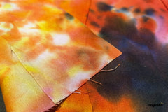 Multicolour Tie Dye Print Viscose Rayon Fabric