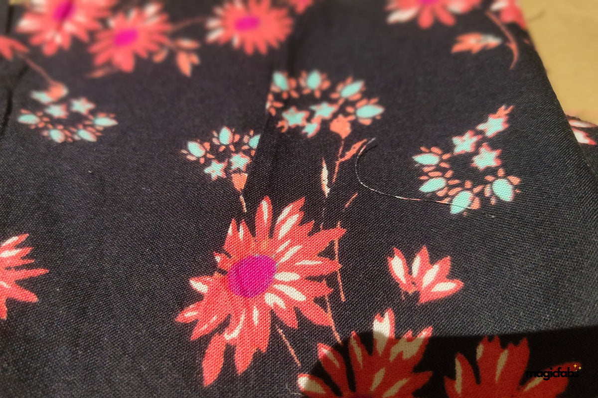 Multicolour Floral Print Viscose Rayon Fabric