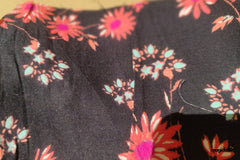 Multicolour Floral Print Viscose Rayon Fabric