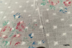 White Floral Print Butta Dobby Cotton Fabric