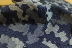 Indigo Cotton Denim Military Jacquard Fabric