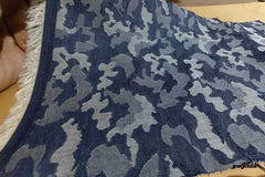 Indigo Cotton Denim Military Jacquard Fabric